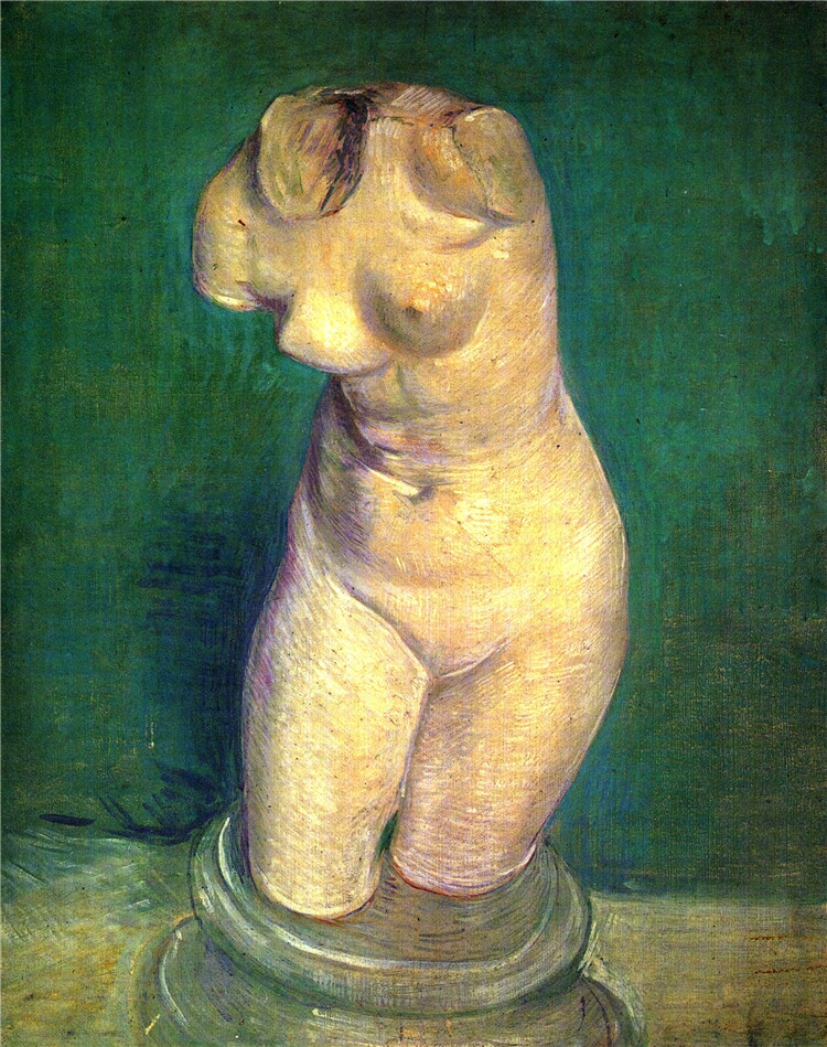 Plaster Statuette Of A Female Torso 5 Van Gogh Oil Painting